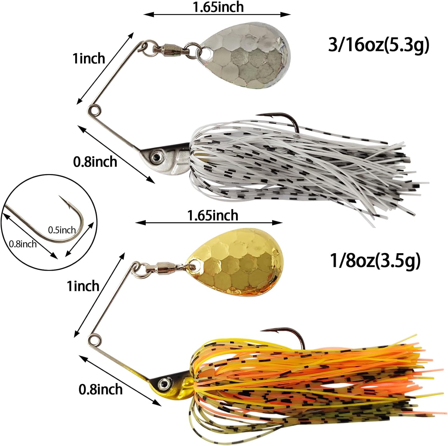 Eupheng Spinner Bait Spoon Wir - Fishing Lure Buzzbait 评论和价格