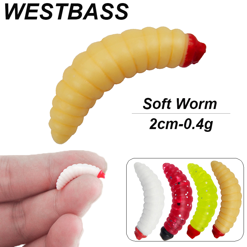 WESTBASS 20/50PCS Soft Larva S - Fishing Lure Soft Plastic 评论和价格