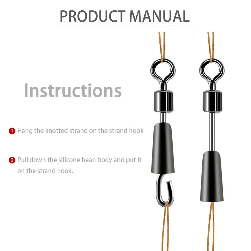 30-90pcs Bearing Swivel Fishin - Fishing Lure Accessories 评论和价格