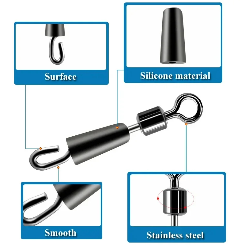 30-90pcs Bearing Swivel Fishin - Fishing Lure Accessories 评论和价格