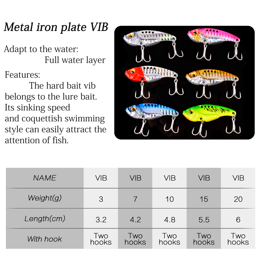 6pc/lot  7/10/15/20G Hard Meta - Fishing Lure Blade Bait 评论和价格