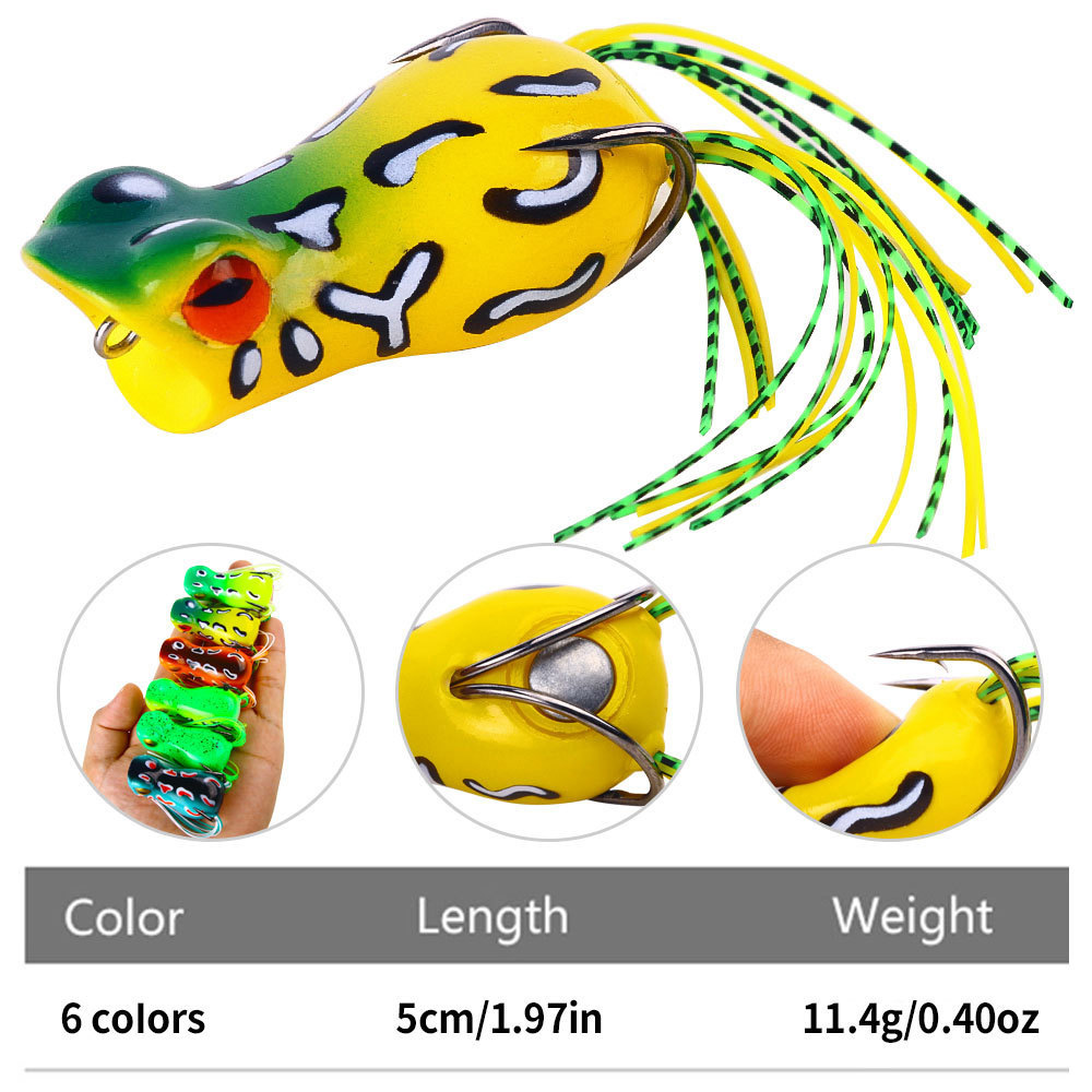 1PC Soft Ray Frog Fishing Lure - Fishing Lure Popper 评论和价格