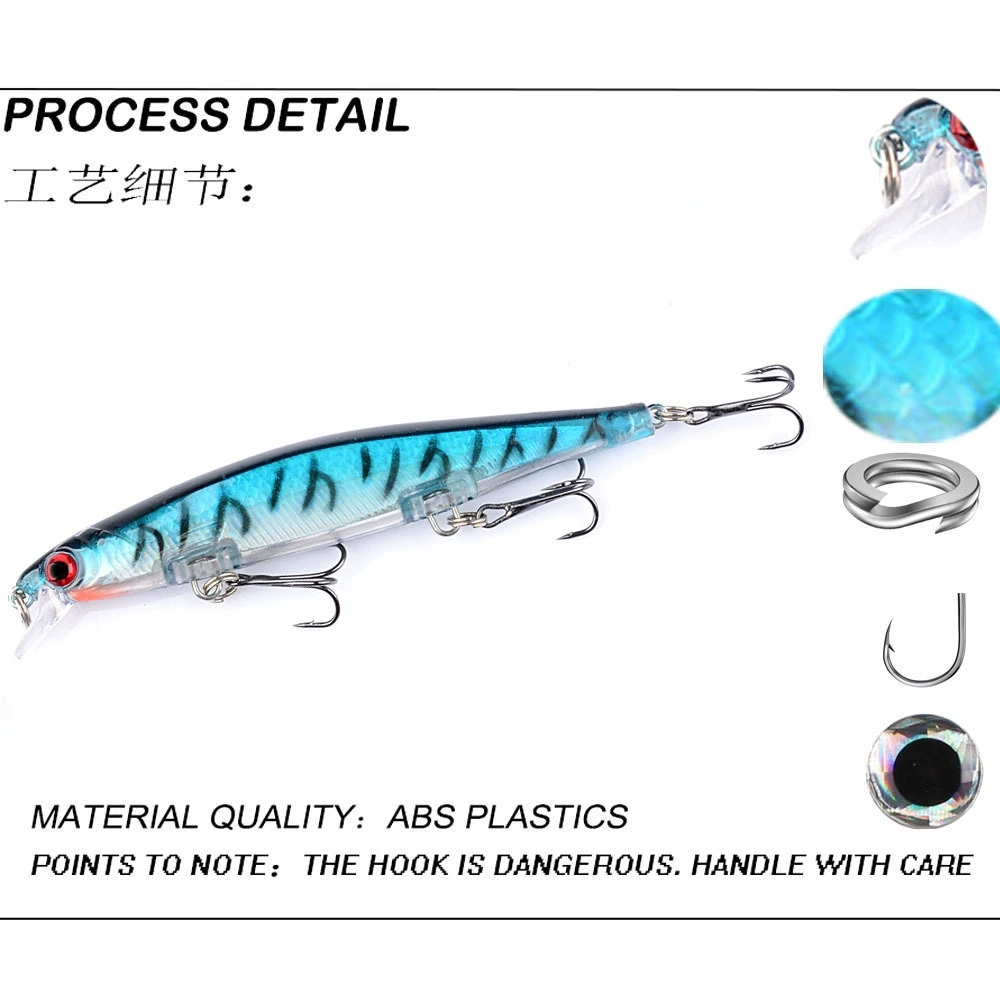 1pc Laser Sinking Minnow Fishi - Fishing Lure Spinnerbait 评论和价格