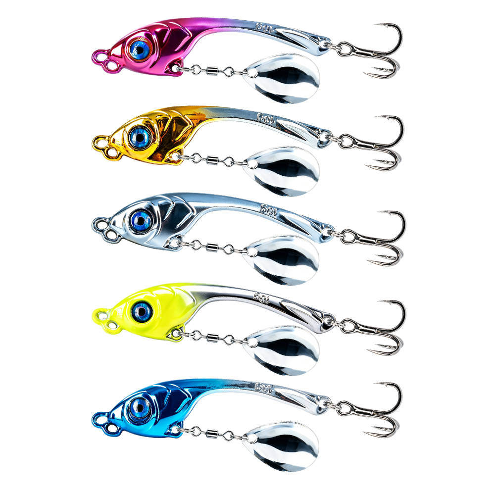 10 Pcs/Box Double Hole Metal V - Fishing Lure Spinnerbait 评论和价格