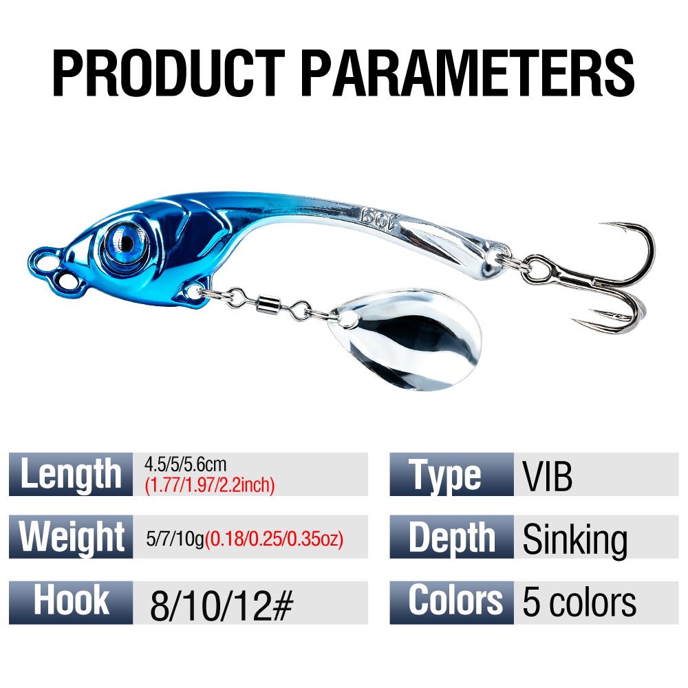 10 Pcs/Box Double Hole Metal V - Fishing Lure Spinnerbait 评论和价格