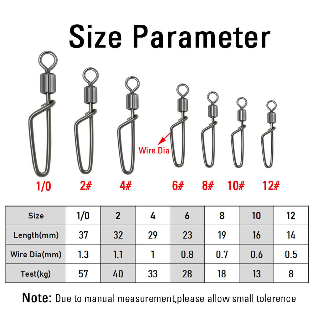 20PCS #12 -1/0 Rolling Swivel  - Fishing Lure Accessories 评论和价格